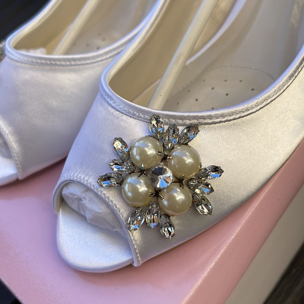 New - Pink Paradox London - Frosting - White Wedding Shoes - Size 8 - Picture 8 of 16
